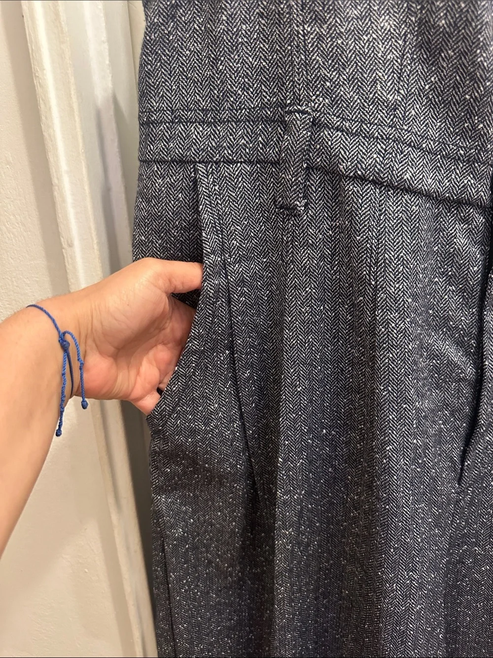 Free People Charcoal Speckled Wide-Leg Jumpsuit - Preloved